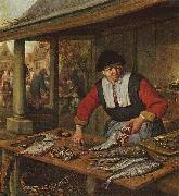 adriaen van ostade Die Fischverkauferin oil on canvas